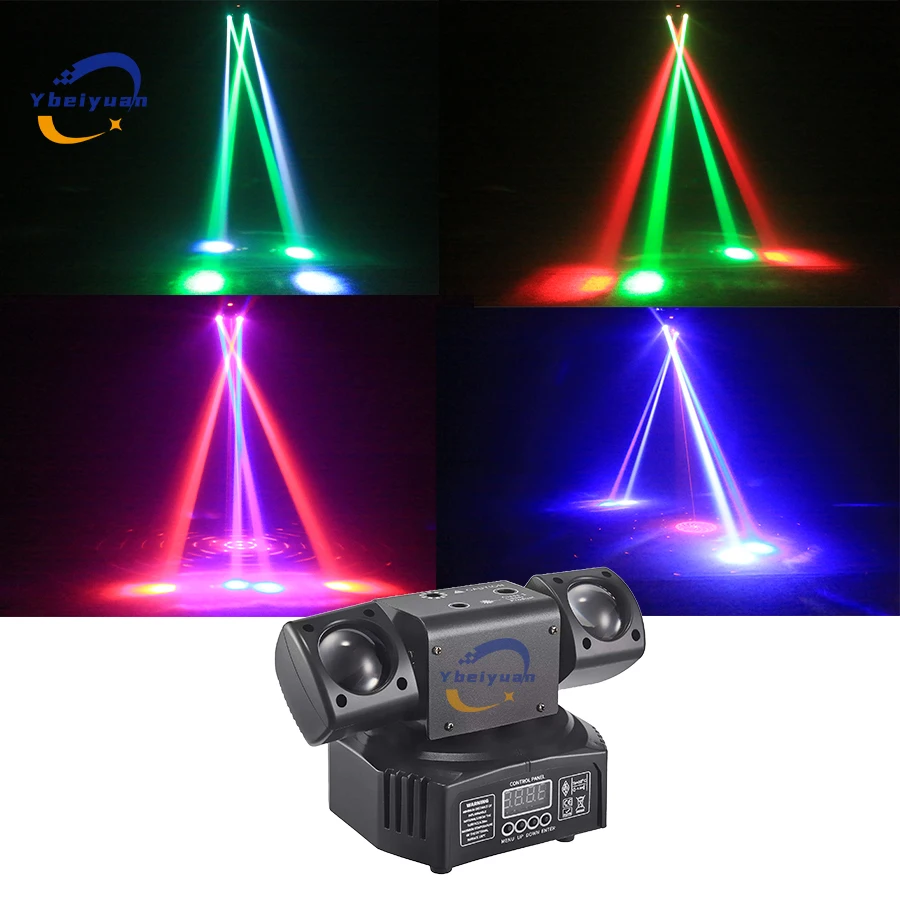 Ybeiyuan ใหม่ LED หมุนลําแสงเลเซอร์ Strobe 3-in-1 Disco Light DMX512 DJ Bar Club Party งานแต่งงานคริสต์มาสผล Stage Light