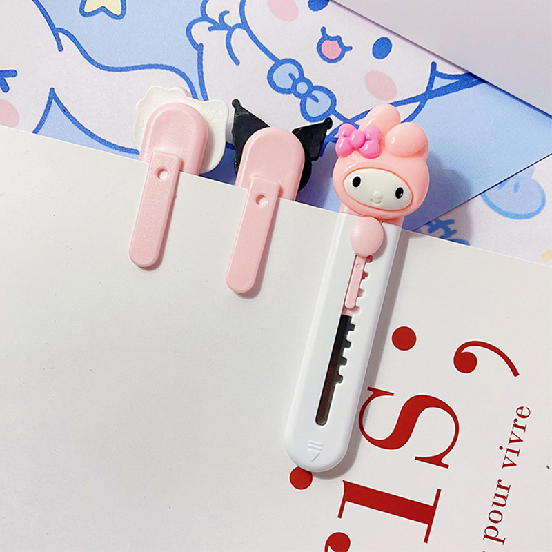 Kawaii канцелярский нож с мультяшными животными, мини-многоцелевой нож «сделай сам», карманный складной нож, ручка для писем, нож для открытия конвертов