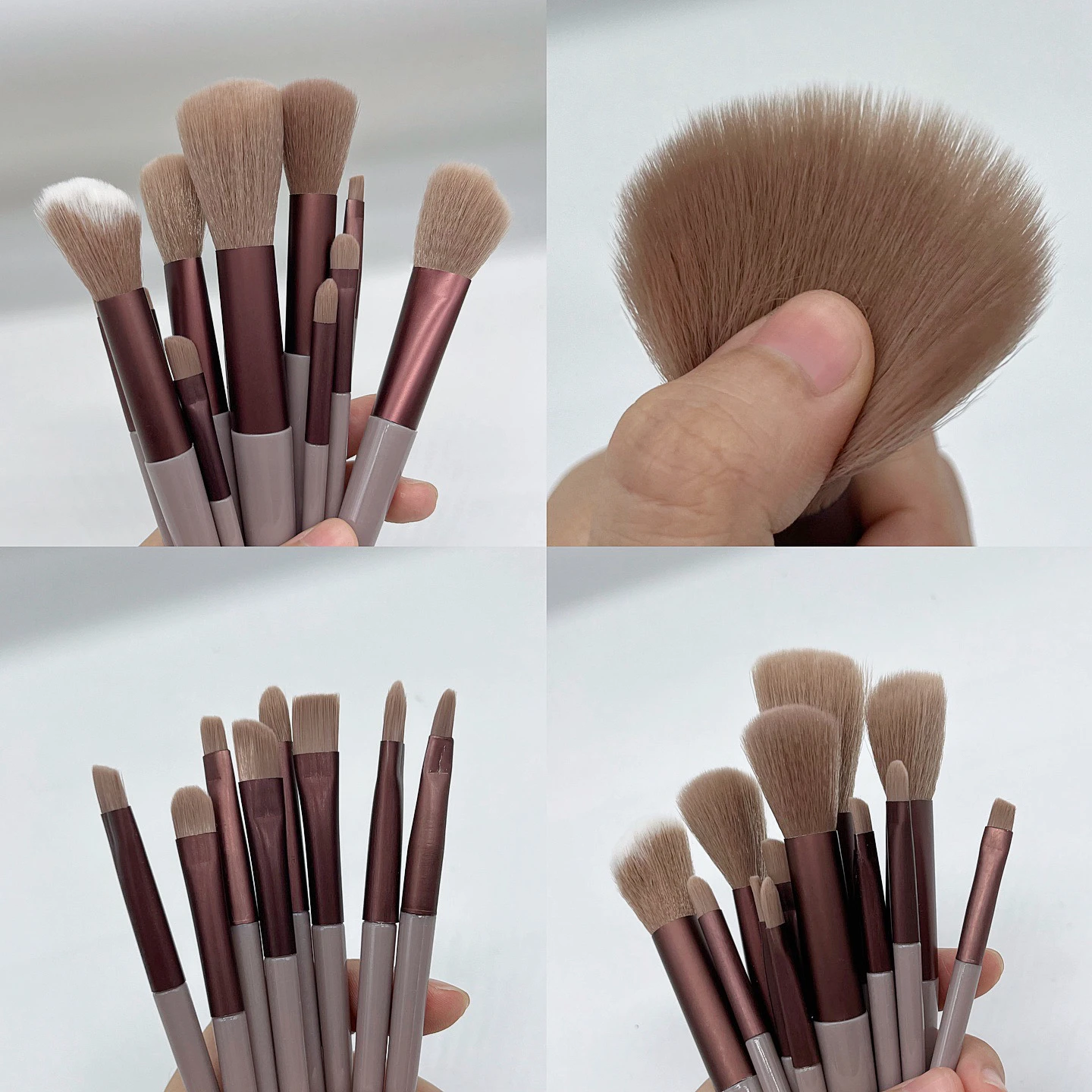 13-delige make-upborstels Set Oogschaduw Foundation Dames Cosmetische borstel Oogschaduw Blush Schoonheid Zachte make-up gereedschapstas