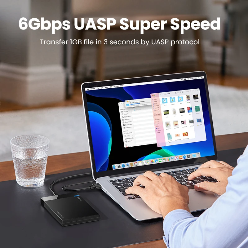 HDD корпус Ugreen, корпус для жесткого диска с переходником 2,5 SATA к USB 3,0, коробка для SSD диска HDD, типа C 3,1 корпус HD внешний HDD корпус