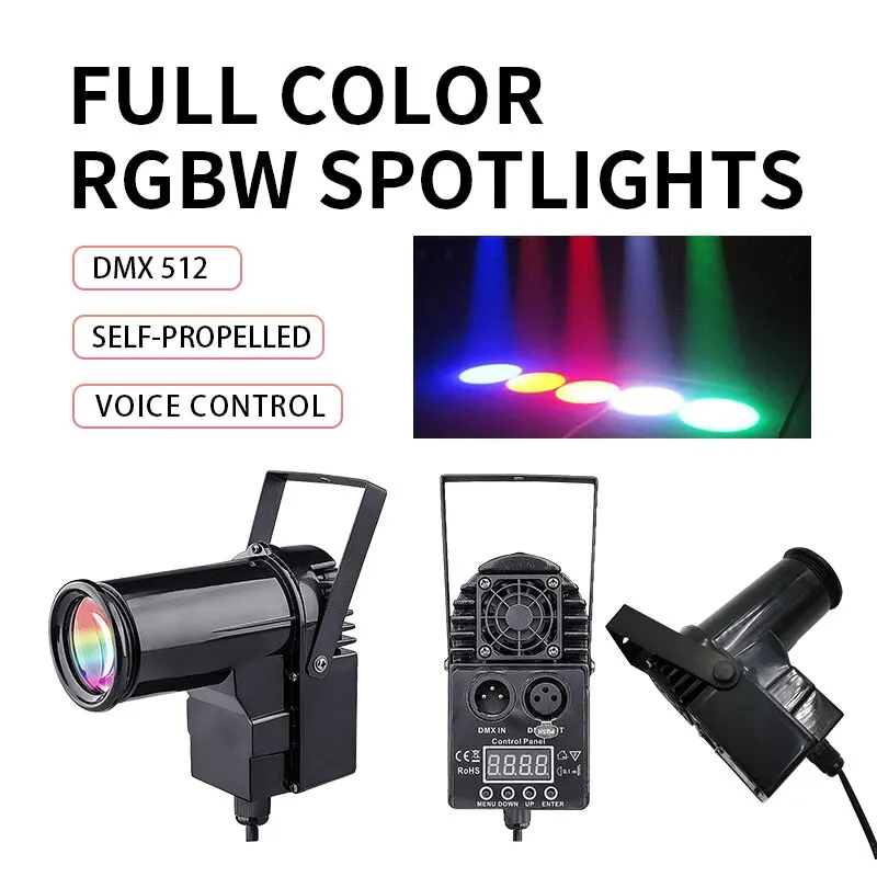 Światło punktowe LED Disco Ball 10W RGBW 4 in1 Stage Pinspot Light Dmx na imprezę Bar DJ Event