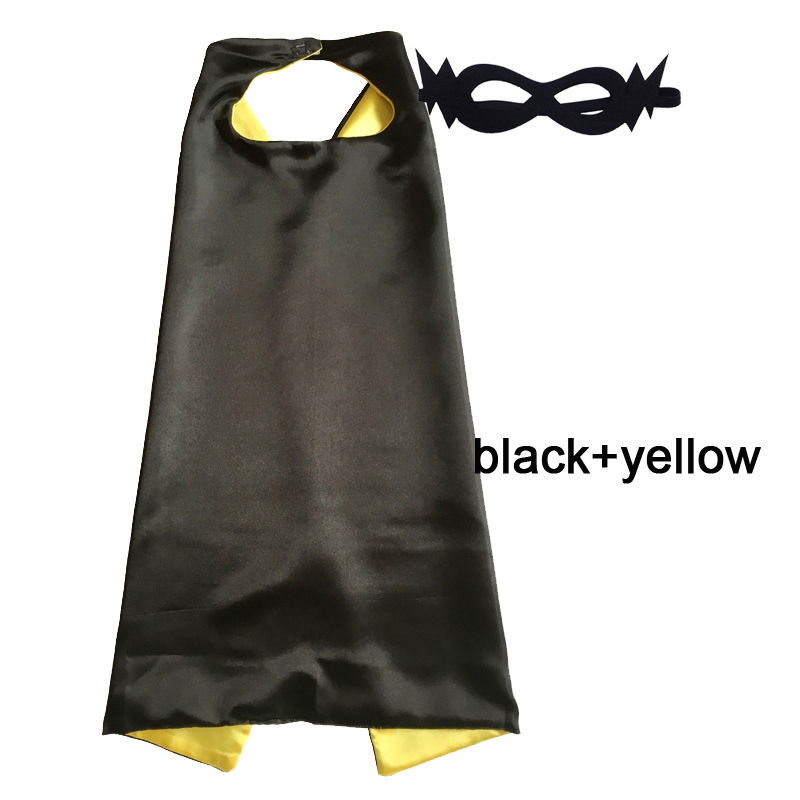 Siêu Anh Hùng Áo Choàng Kèm Khẩu Trang Có Thể Đảo Ngược Hai Màu Con Cape Sinh Nhật Ủng Hộ Satin Chắc Chắn Vải Choàng Bé Trai Bé Gái Satin Capes