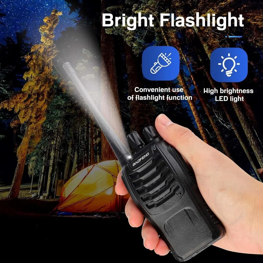 Kit 2 Rádio Comunicador Walk Talk Baofeng 777s com 16 Canais Alcance de 12Km