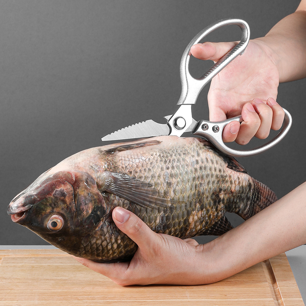 Tijeras de cocina para aves de corral, carnicero, cuchillo de carnicero, tijeras de cocina de acero inoxidable, tijeras para huesos de pollo, cortador afilado para verduras, pescado y pato