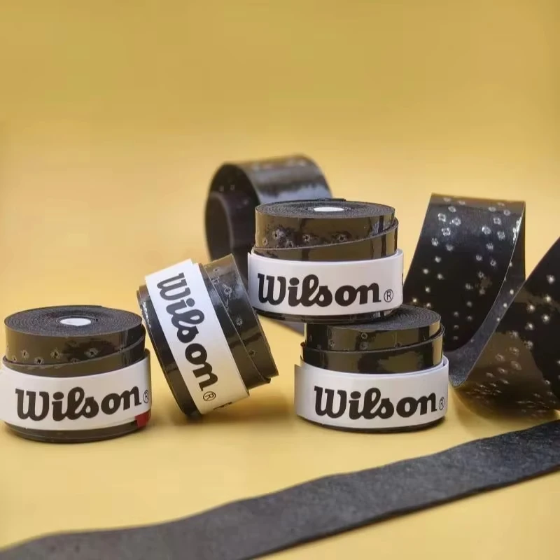12Pcs Wilson Racket Overgrip Sweat Band Absorption Tennis Badminton Racket Hand Glue Tennis Grip Pu Non Slip Overgrip