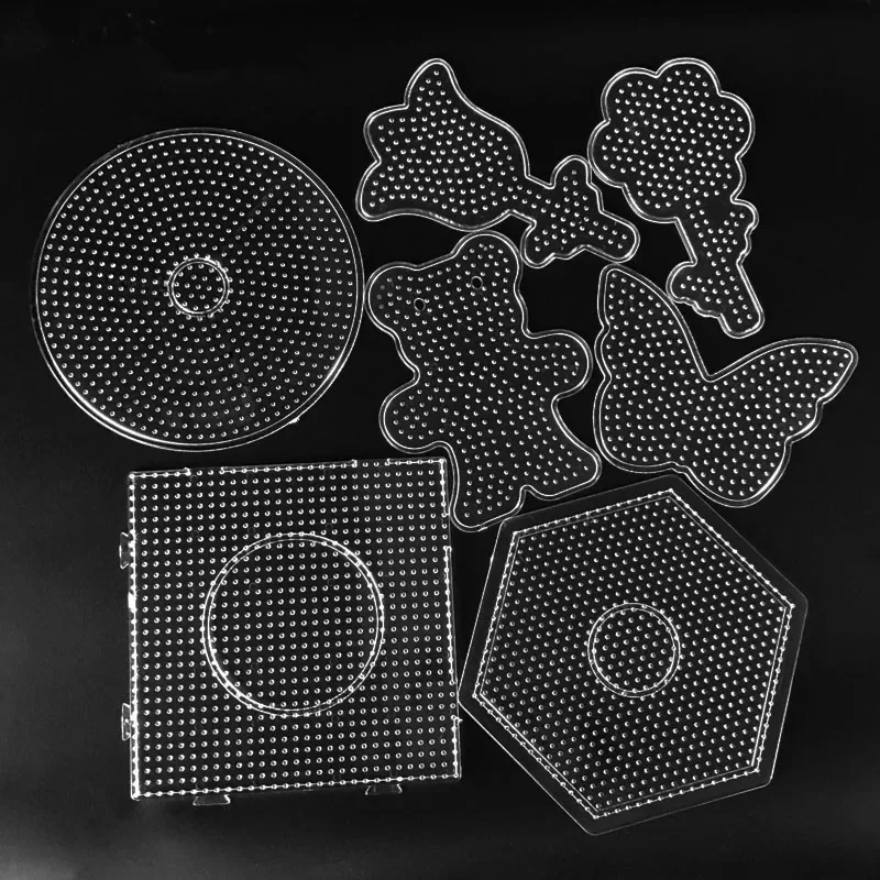 5mm Hama Kralen Speelgoed DIY Kralen Gereedschap Educatief Tangram Legpuzzel Pegboard Sjabloon Kinderen IX Eno Medicia Musta Dibareo