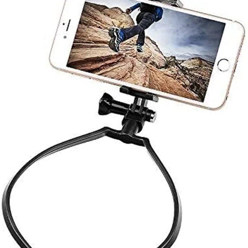 Câmera esportiva pescoço suporte primeira vista esporte ao ar livre suporte do telefone móvel para iphone 16 15 14 samsung s24 gopro 13/12/10 dji suporte