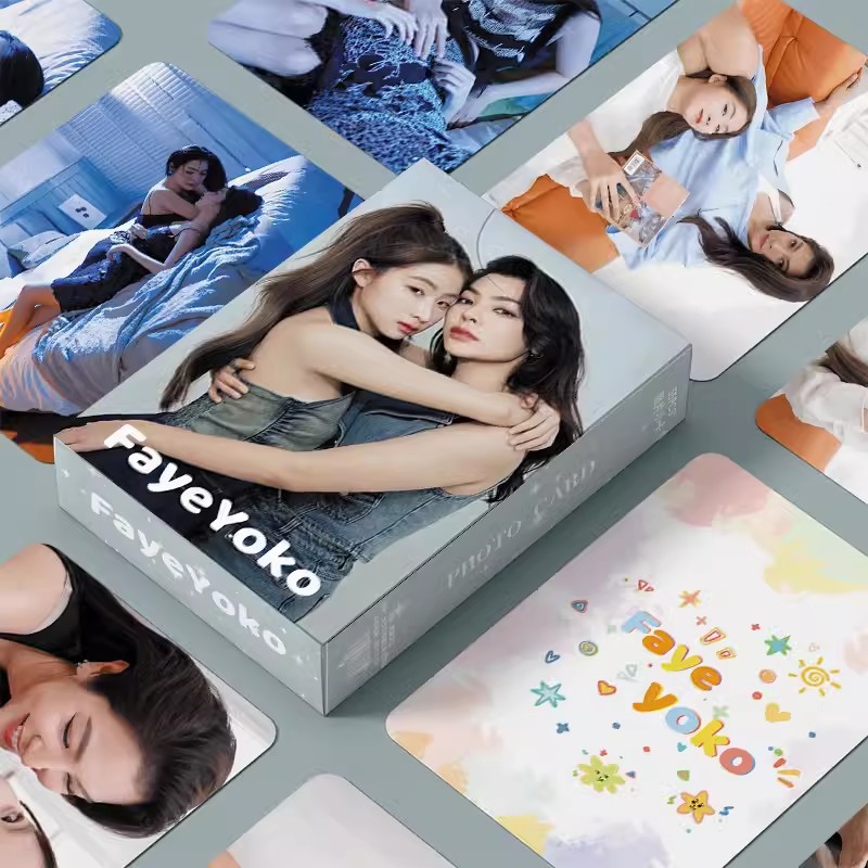 55 ピース/セットタイスターフェイヨーコレーザーロモカードドラマ愛充填空白フェイヨーコ HD フォトカードファンコレクションギフト