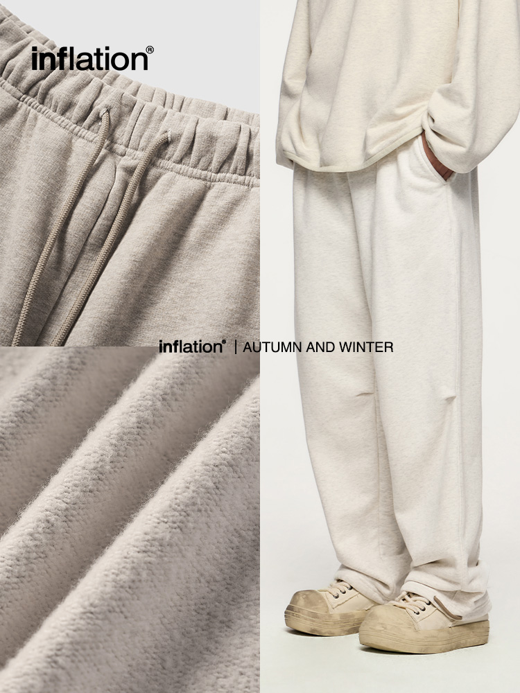 INFLATION Premium Cozy Sweatpant Unisex 365gsm Minimalist Straight Leg Lounge Track Pants