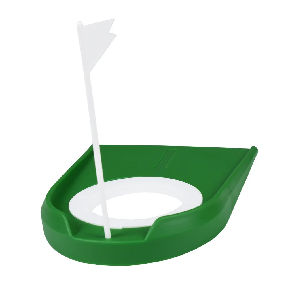 Golf indoor Putting Trainer con foro bandiera Putter verde aiuto per la pratica cortile domestico aiuto per l'allenamento all'aperto foro regolabile