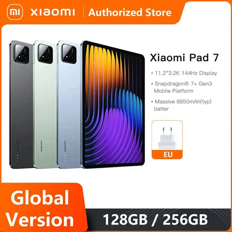 Xiaomi Pad 7 11,2 дюйма, 3,2 К, 144 Гц, дисплей Snapdragon 7 Gen3, 8850 мАч, 13 МП + 8 МП, камера, поддержка IPv6, планшетный ПК Dolby Atmos, планшет Xiaomi