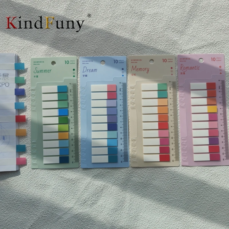 200/800 Sheets Morandi Color Index Memo Pad Loose-leaf Sticky Notes Page Flag Markers Book Tabs Sticker Stationery Supplies