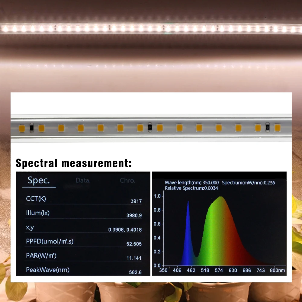 Grow Light Stripsเต็มสเปกตรัม 220V Phytoโคมไฟกันน้ําLEDแถบพืชสําหรับดอกไม้ต้นกล้าGrowเต็นท์Hydroponic 1-20M