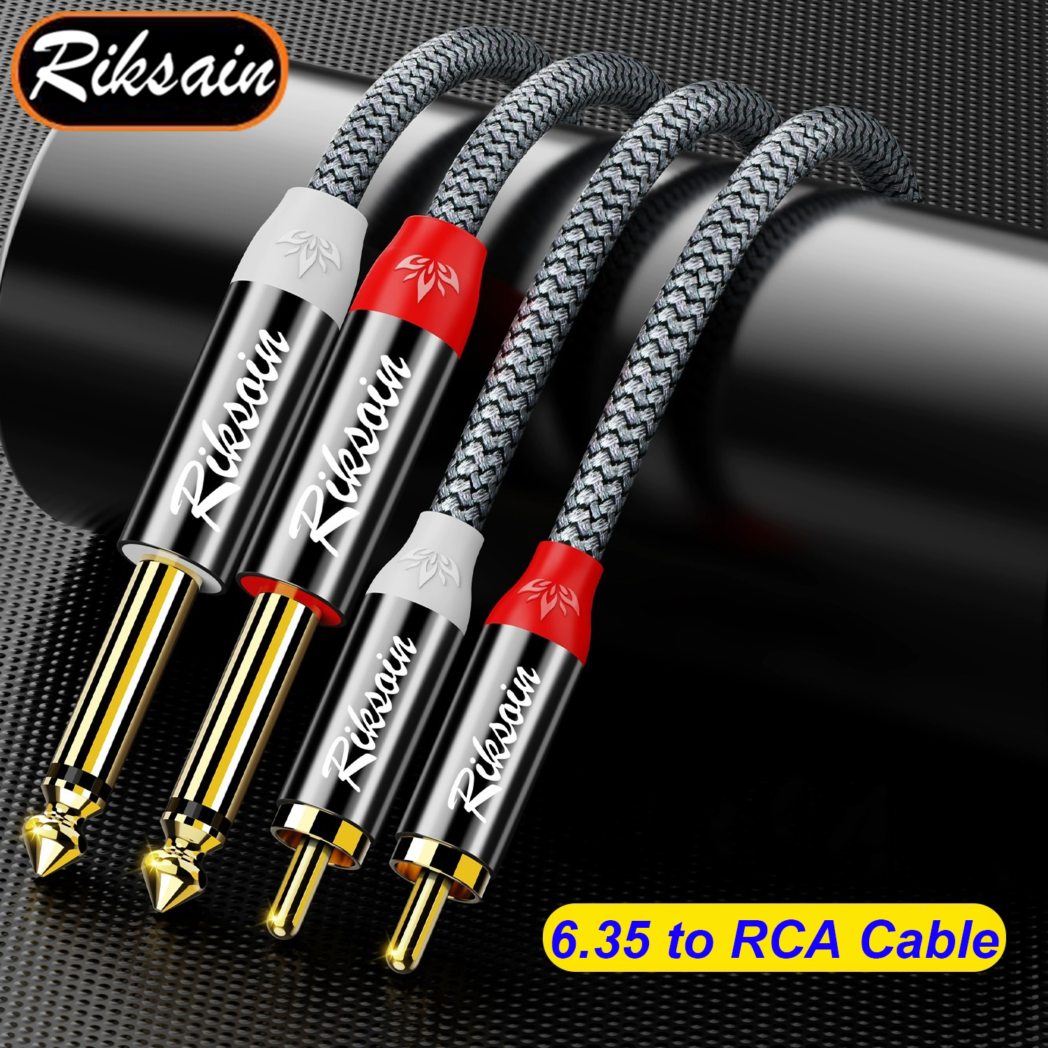 RCA To 1/4 Audio Cable Dual 1/4 Inch TS To Dual RCA Stereo Audio Interconnect Cable for Speaker Mixer Amplifier TV and More