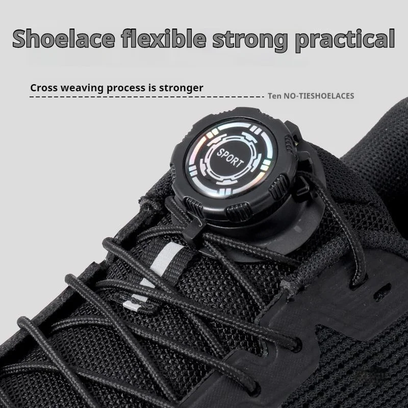 Cordones automáticos sin corbatas, instalación de cordones con hebilla giratoria simple, cuerda gruesa, zapatillas de tenis, cordones, accesorios para zapatos, 1 par