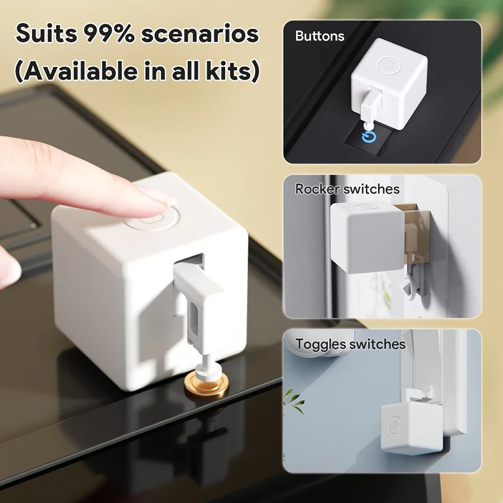 Zigbee Smart Fingerbot Plus interruptor pulsador brazos táctiles Fingerbot Tuya Control de vida inteligente funciona con Gateway Hub Alexa Google