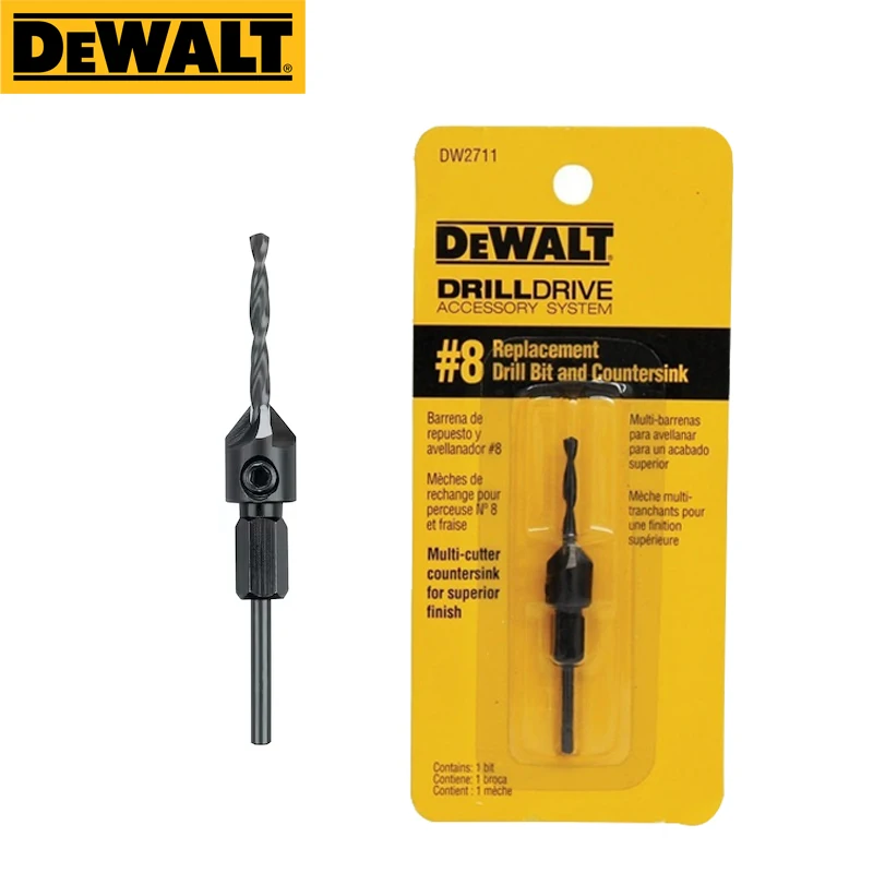 DEWALT DW2710 DW2711 DW2712 Replacement Drill Bits Set #6 #8 #10 Countersink Wood Drilling and Countersinking Holes Accessories
