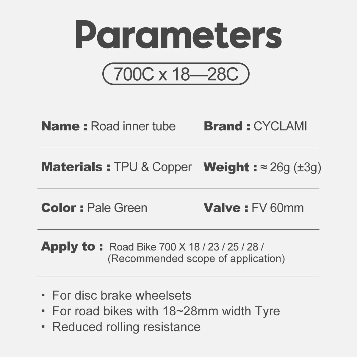 2 Stück ultraleichtes 26 Gramm TPU-Material Fahrrads ch lauch 700c 18 25 28c Rennrad Reifen Französisch Ventil super leichtes Radfahren