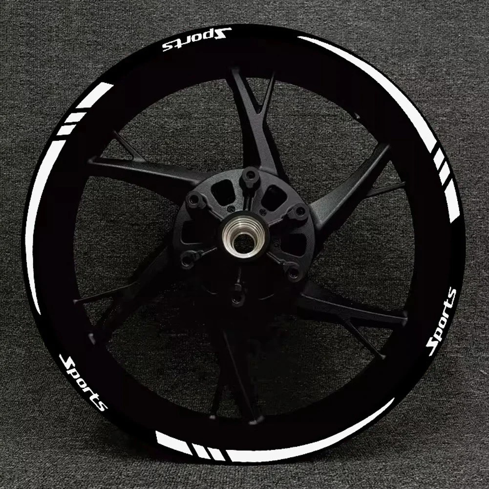 12 peças motocicleta bicicleta aro da roda listra reflexiva 18-21in roda decalque fita adesivo motocicleta carro pneu decalques guarnição tiras