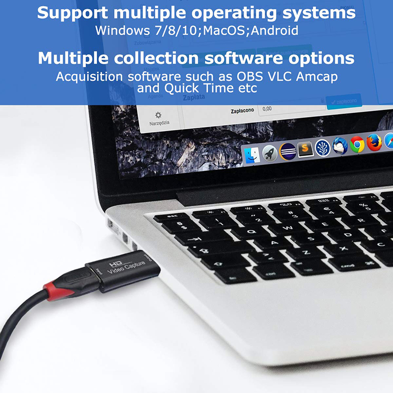 Metal 4K HDMI-compatible Video Capture Card USB 2.0 Video Grabber for PS4 Game DVD Camcorder Camera Record video Live Streaming