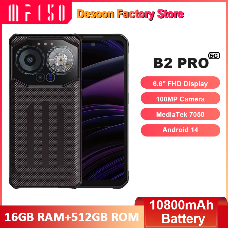 IIIF150 B3 Pro 6.6" Screen 5G Rugged Phone Android 14 Smartphone Dual Display 32GB 512GB 100MP Camera 10800mAh Ultra-Thin Phone