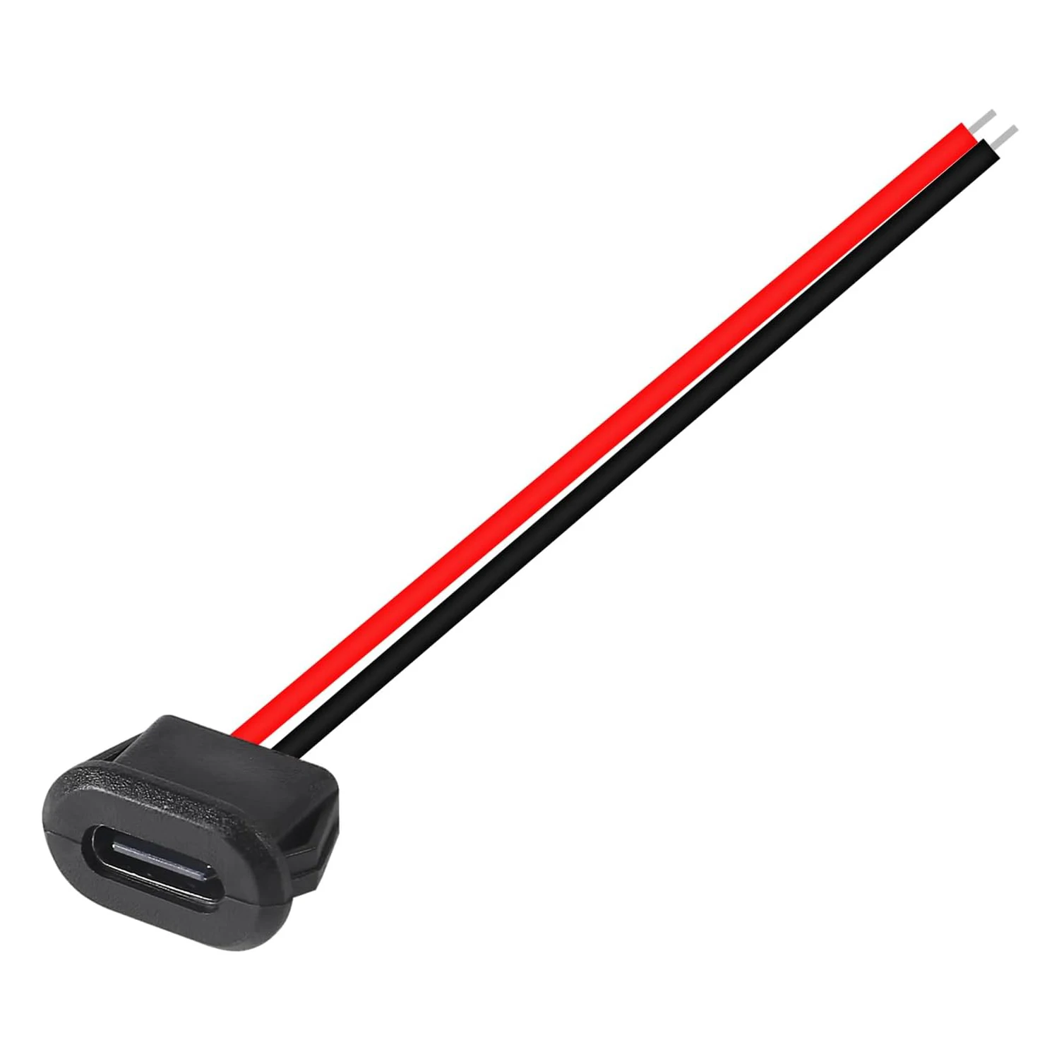 5/10pcs Type-C หญิงแชสซีเชื่อมต่อ USB C หญิงแชสซีโดยตรง CRIMP JACK หญิงชาร์จพอร์ต EXTENSION สายไฟ