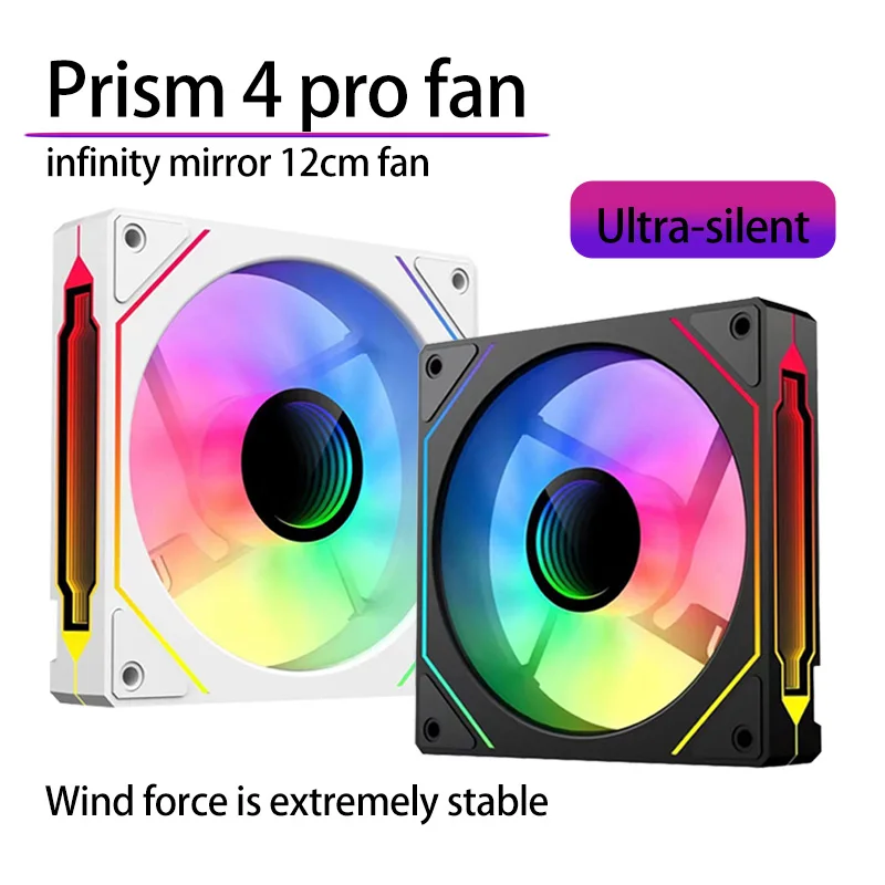 CX FUTRUE 120 mm Gehäuselüfter, 5 V ARGB, unendlicher Spiegeleffekt, leise 12 cm ARGB-Lüfter für PC-Gehäuse, Kühlsystem, CPU-Wasserkühler