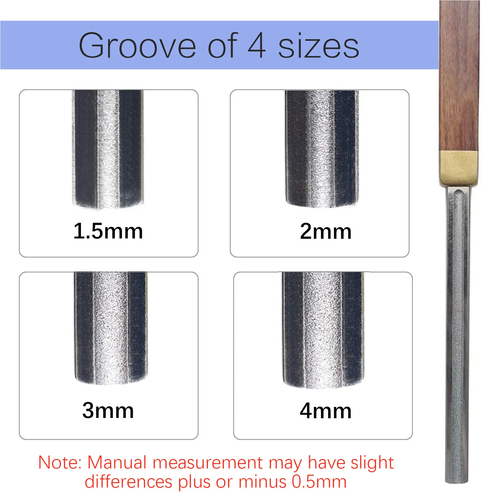 Lima De Traste De Guitarra De Diamante, Accesorio Extra Estrecho, Medio Y Ancho, 4 Bordes Con 2 Piezas De Protector De Diapason