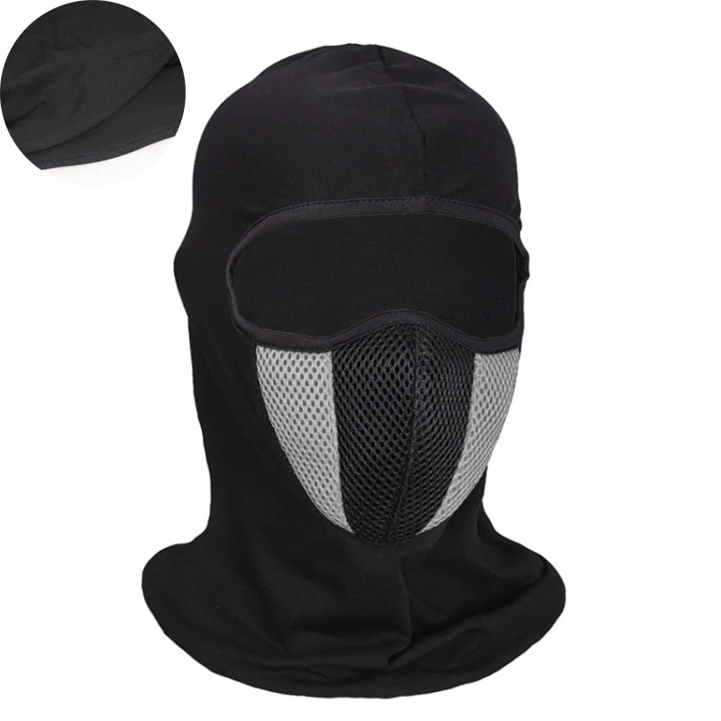 Breathable Balaclava รถจักรยานยนต์หน้ากากใบหน้าเต็มรูปแบบ Skullies หมวกหมวก Motocross หมวกกันน็อคมอเตอร์ไซค์ Moto ขี่คอ Face Hood หน้ากาก Moto