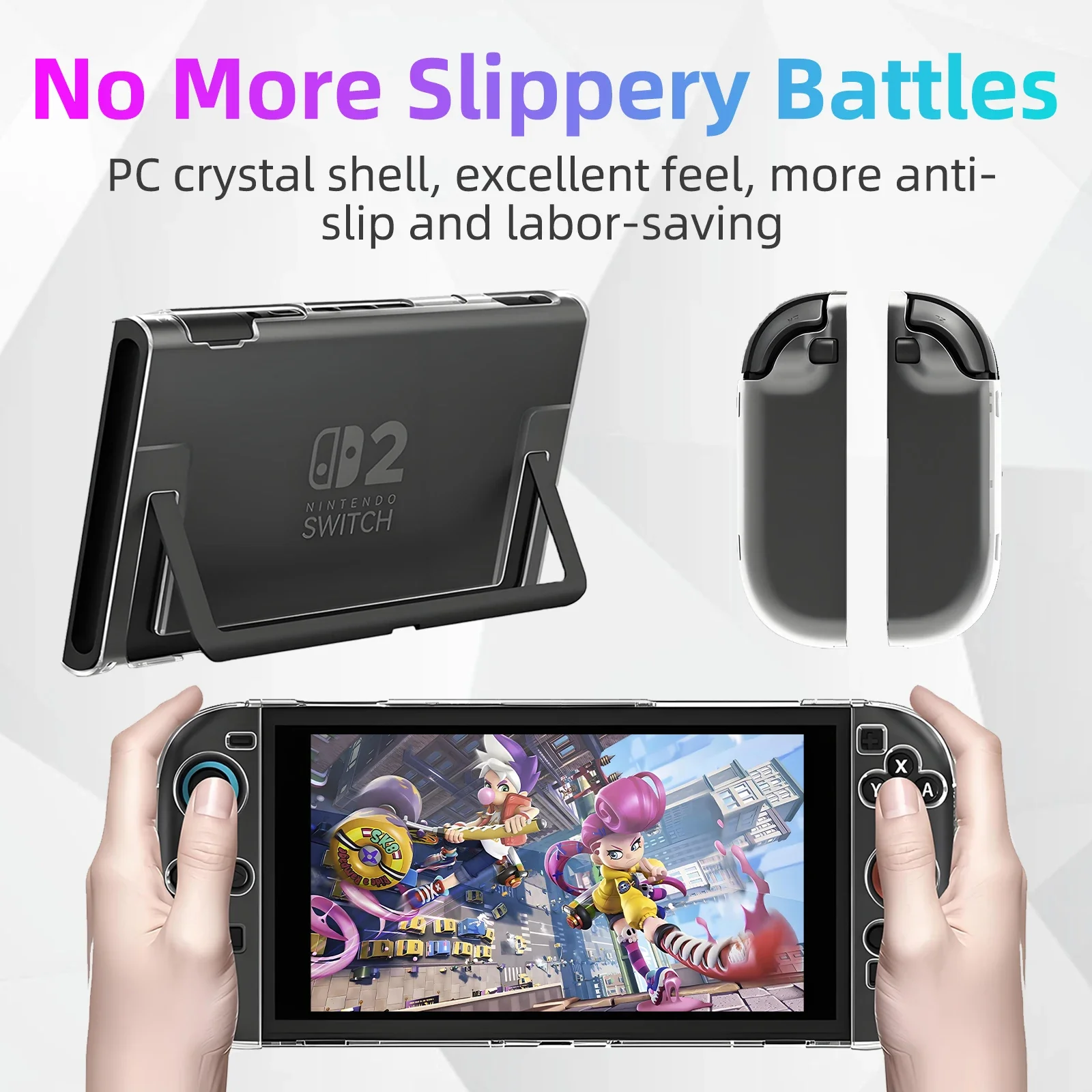 Transparent PC Hard Case for Nintendo Switch 2 Joycon Protective Shell Cover Switch2 Shockproof Protector Case Accessories