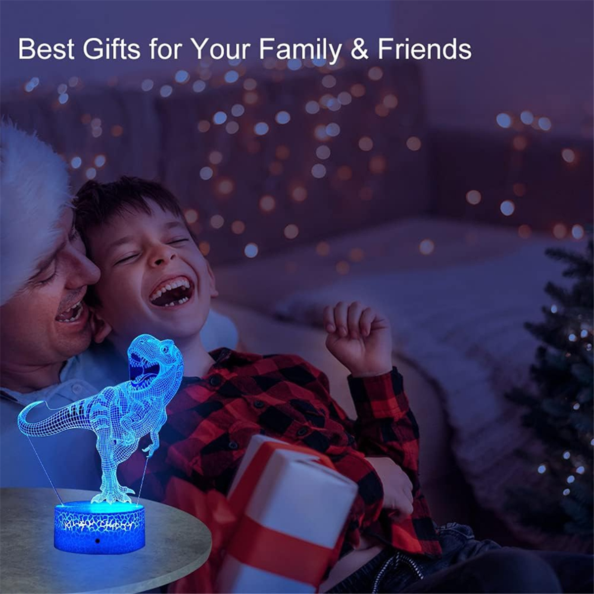 A72P 3D Dinosaur Night Light LED Dinosaur Light Domineering USB Desktop Night Light Colorful USB Gift Light