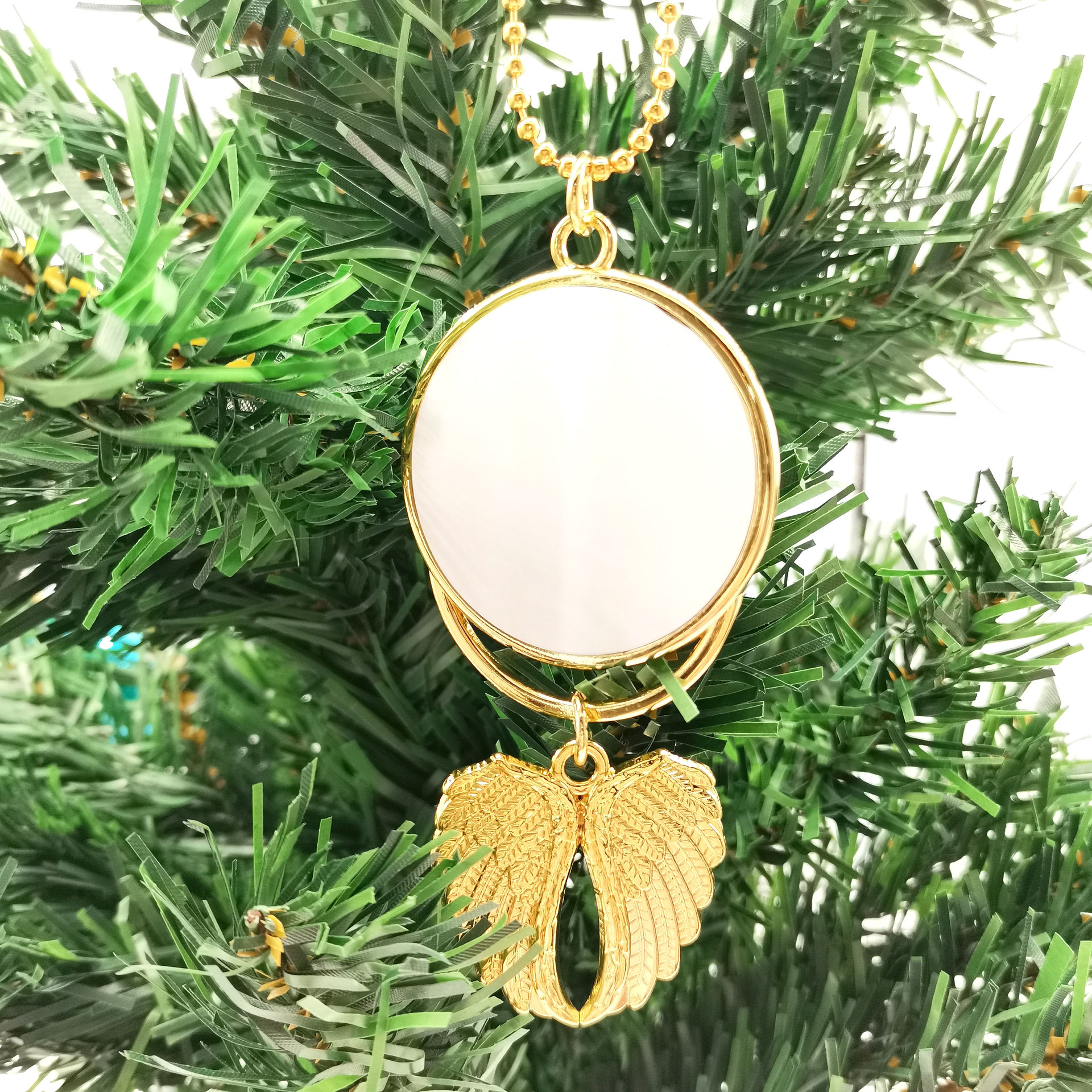 Freies Verschiffen 10 teile/los Doppel Seiten Sublimation Engel Flügel Auto Anhänger Hängen Rückspiegel Dekoration Charme Ornamente