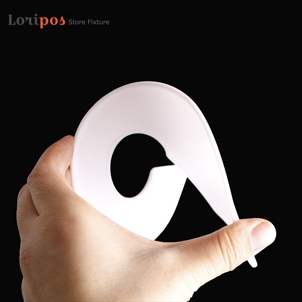 DIY-Kleidungsgrößenteiler, runde Kleiderbügel, Schrankteiler für Bekleidungsgeschäfte oder Zuhause, weiße leere Trennwände, Kleideranhänger