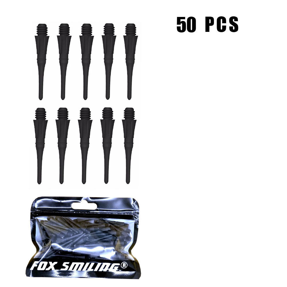Fox Smiling 50 Uds 25mm azul 2BA punta suave de dardo profesional para punta de Dardos electrónicos