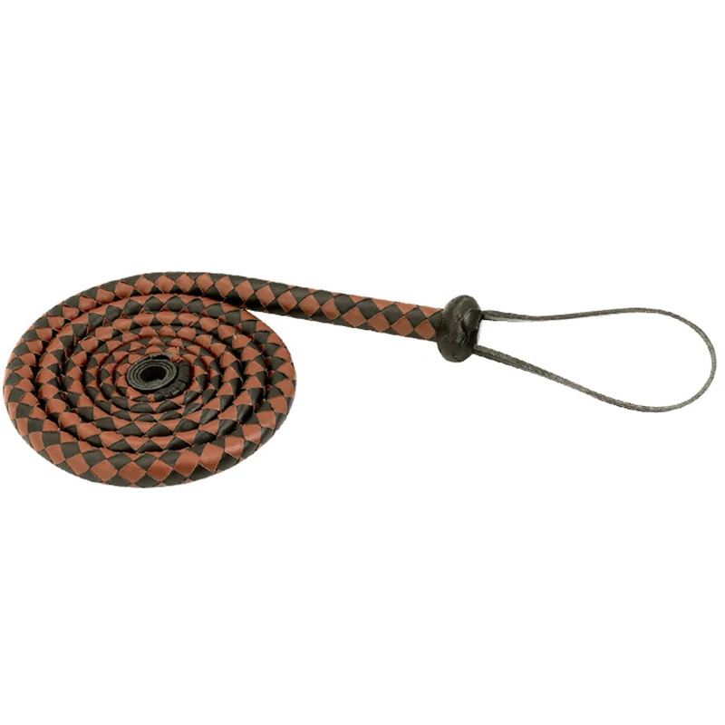 Fouet de taureau de fouet de cheval en cuir véritable de 240CM, fouet de taureau en cuir véritable fouet d'équitation en peau de vache