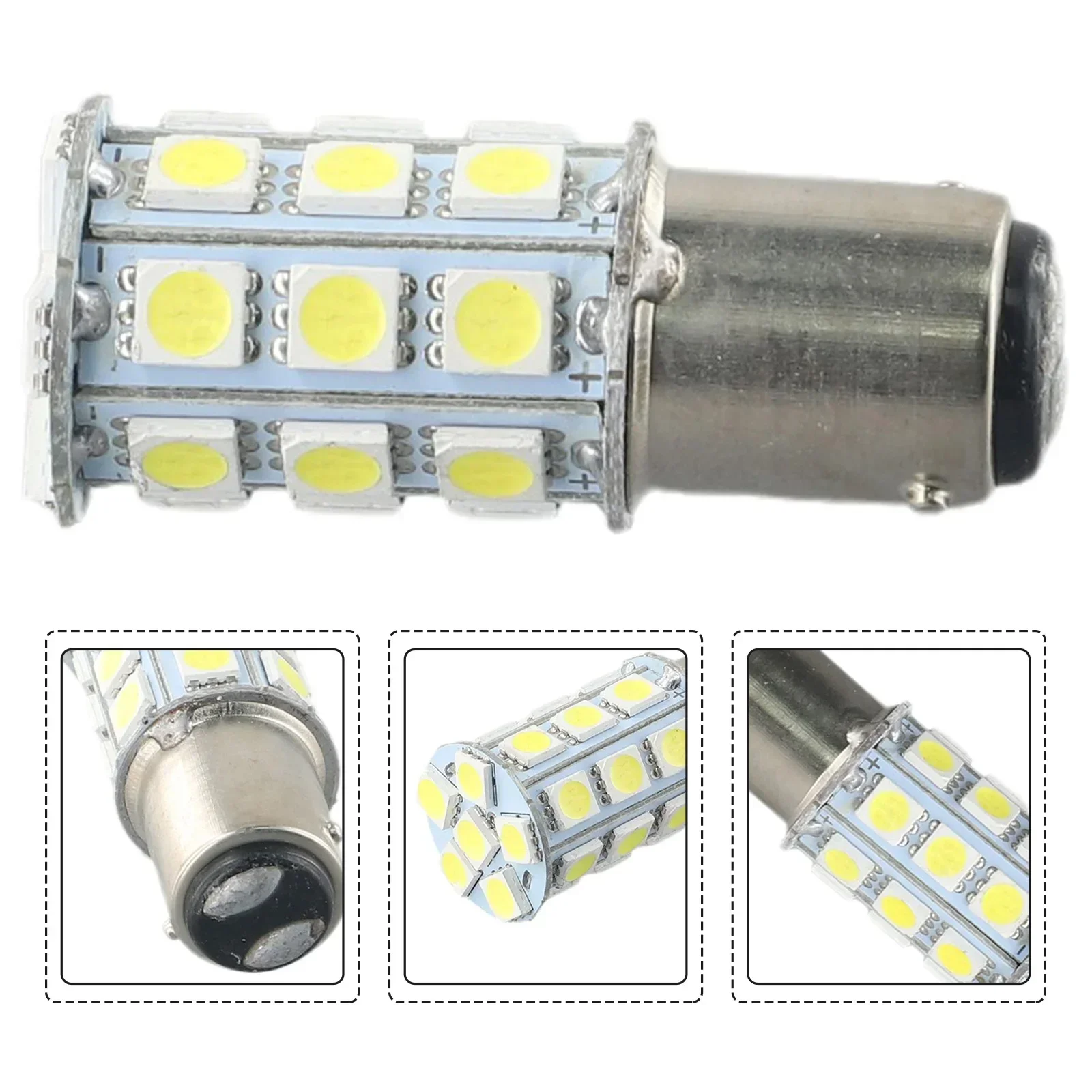 1 stks Wit 27-SMD BA15D Cabine Marine Boot LED Binnenverlichting Lampen 1004 1076 1142 3 Chips 5050 Staart Rem Stoplicht