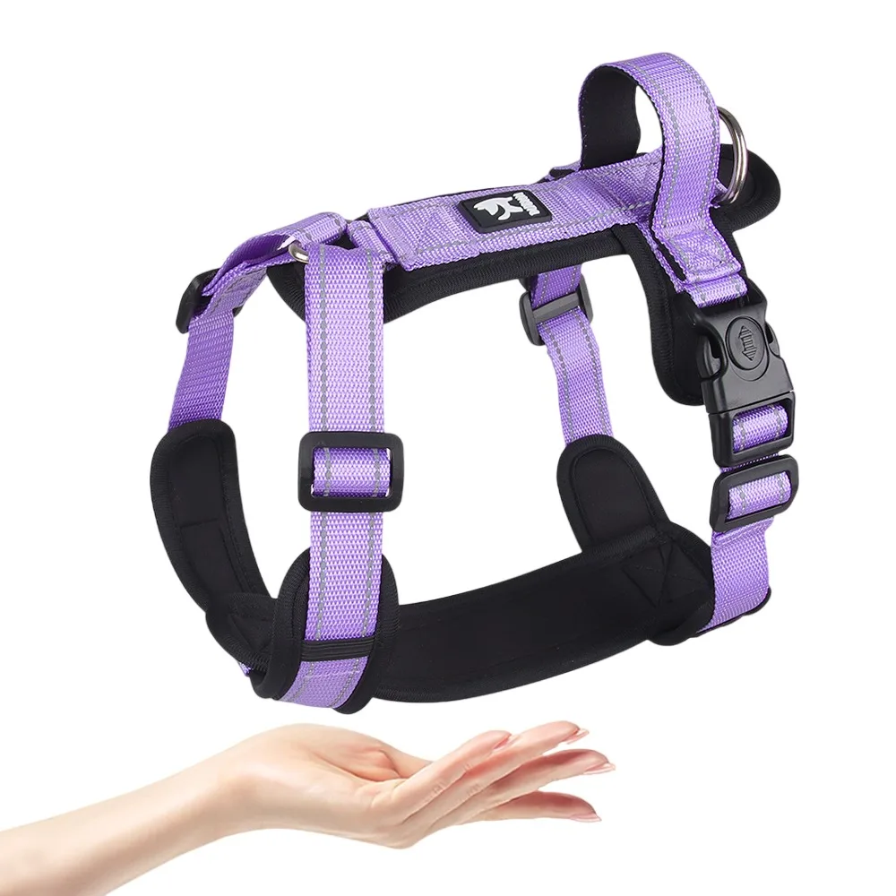 Arnés antiescape para perros con asa, chaleco reflectante de nailon para perros pequeños y medianos, Bulldog Francés, suministros para caminar para mascotas
