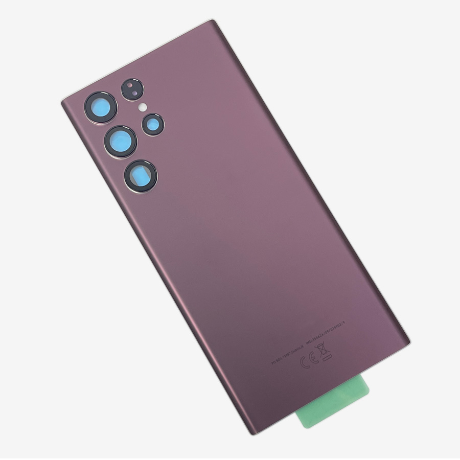 Back Glass Cover For Samsung Galaxy S22 Ultra 5G , Back Door Replacement Hard Battery Case, Rear Housing Cover With Adhesive