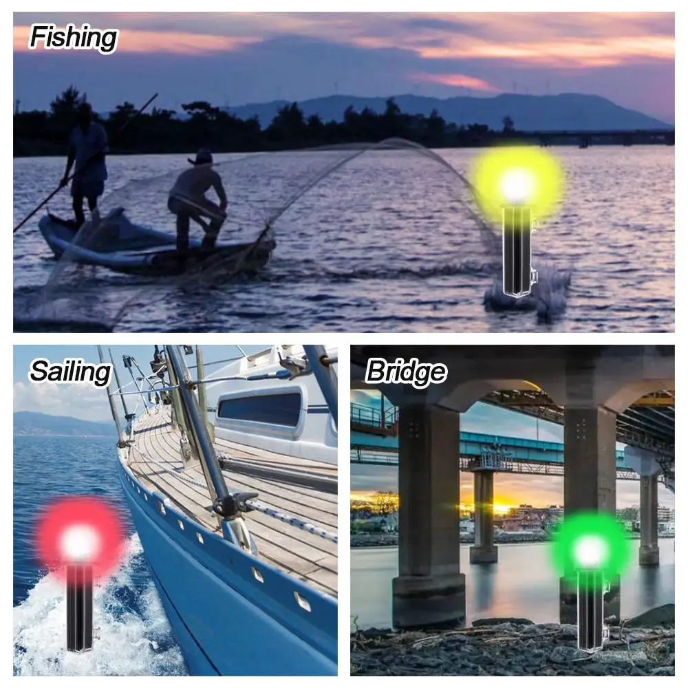 Solar Lamps Waterproof Solar Net Mark Light Solar Dual Mode Anchor Light Marine Navigation Light Outdoor High Quality