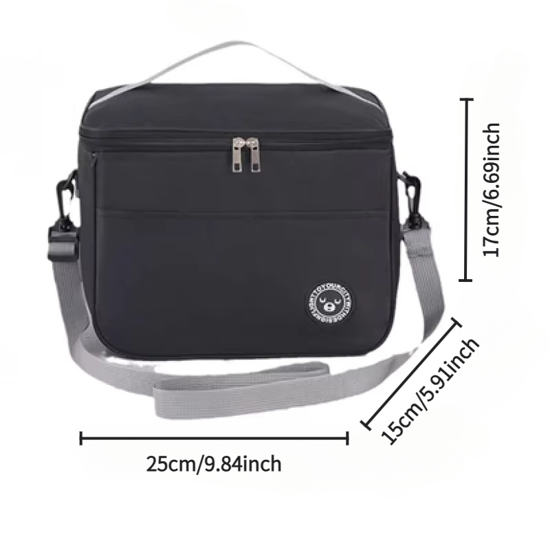 Handheld mit großer Kapazität und isolierter Tasche mit Schulter gurt, Lunchbox-Tasche, verdickte wasserdichte Lunch-Tasche für Studenten.-zmt