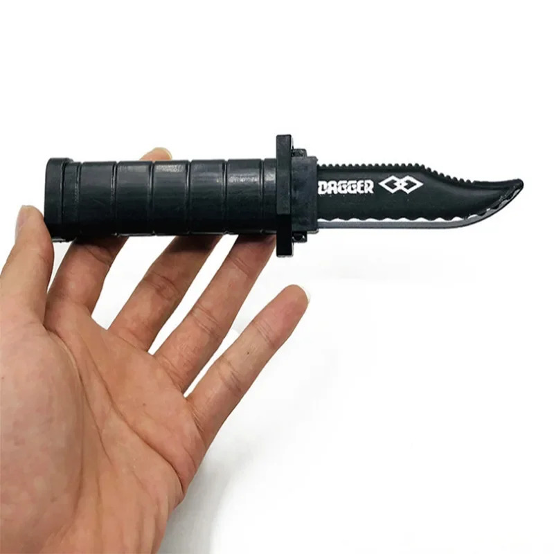 Cuchillo de broma retráctil, accesorio de comedia de plástico inofensivo para adultos y niños, regalo de truco de magia de broma