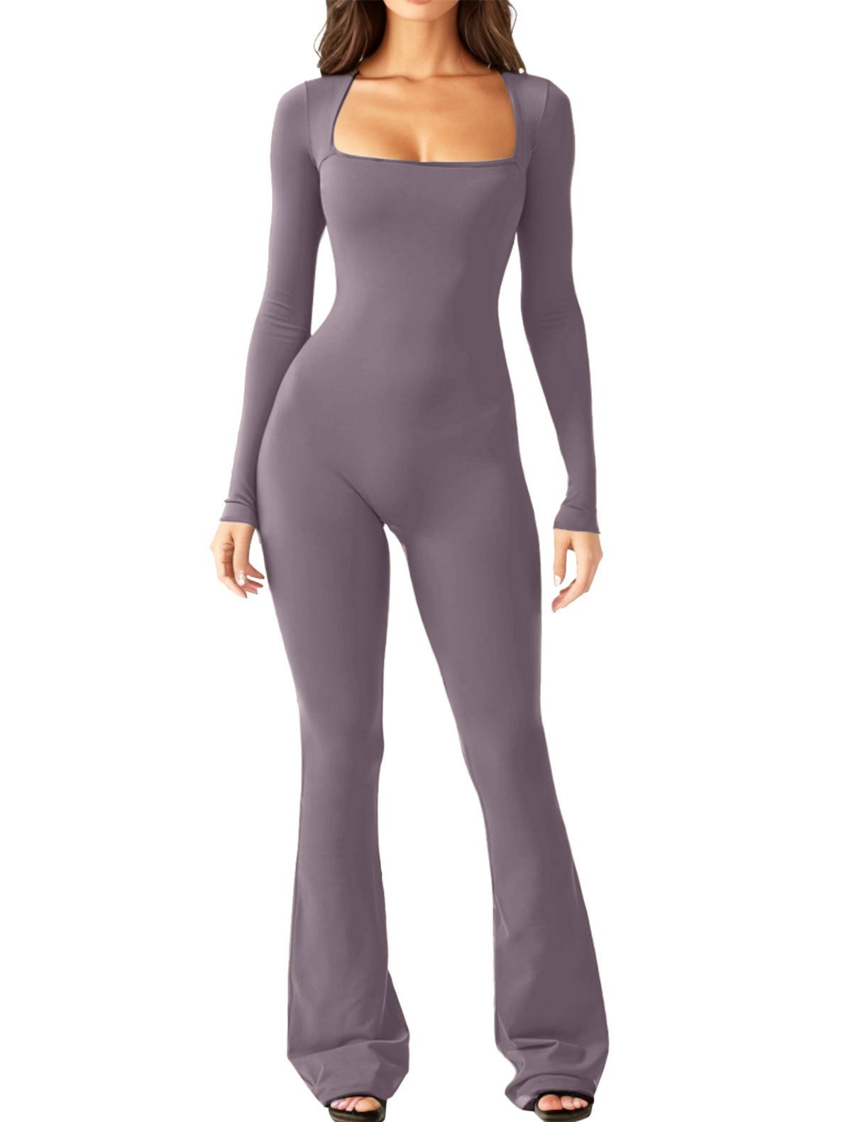 Monos ajustados a la moda para mujer, paquete Sexy a la cadera, ceñido al cuerpo, cuello cuadrado, mono de corte bajo a la moda para mujer, ropa de calle estilo Y2k