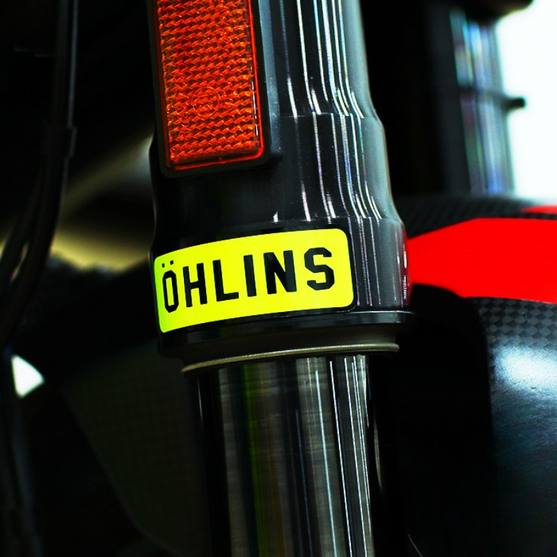Motocicleta impermeável adesivos para moto OHLINS, amortecedor, protetor solar, corrida, tanque de combustível, capacete decalques, moto, 2pcs