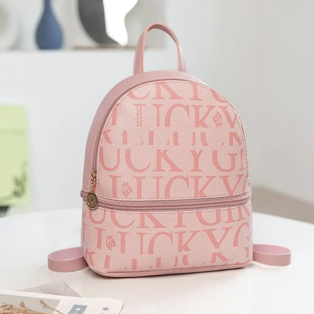 Zaino piccolo in pelle PU borse a tracolla per borsa quotidiana per donna borsa a tracolla a tracolla per donna stampata con lettera di moda