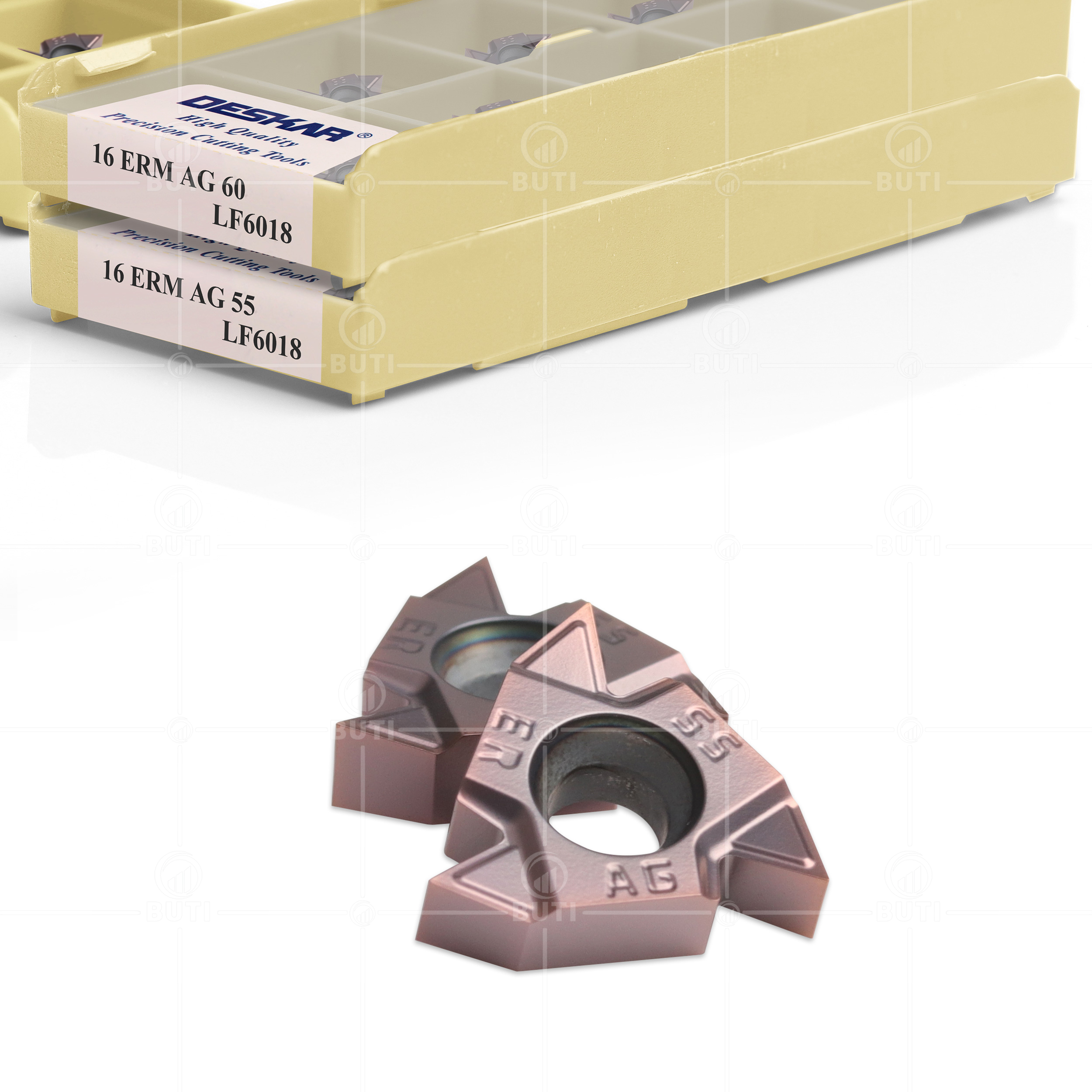 DESKAR 100% オリジナル 16ERM/IRM 1.0 1.5 2.0 2.5 3.0ISO AG55/60 LF6018 ねじ切り超硬インサート CNC 旋盤ツールステンレス鋼