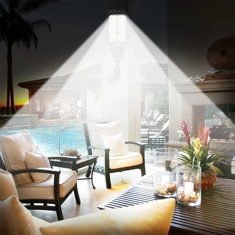 COB Solar Lights for Outside IPX66 Waterproof Solar Lamp Solar Wall Light with Remote And 3 Modes for Garden Yard Path Street