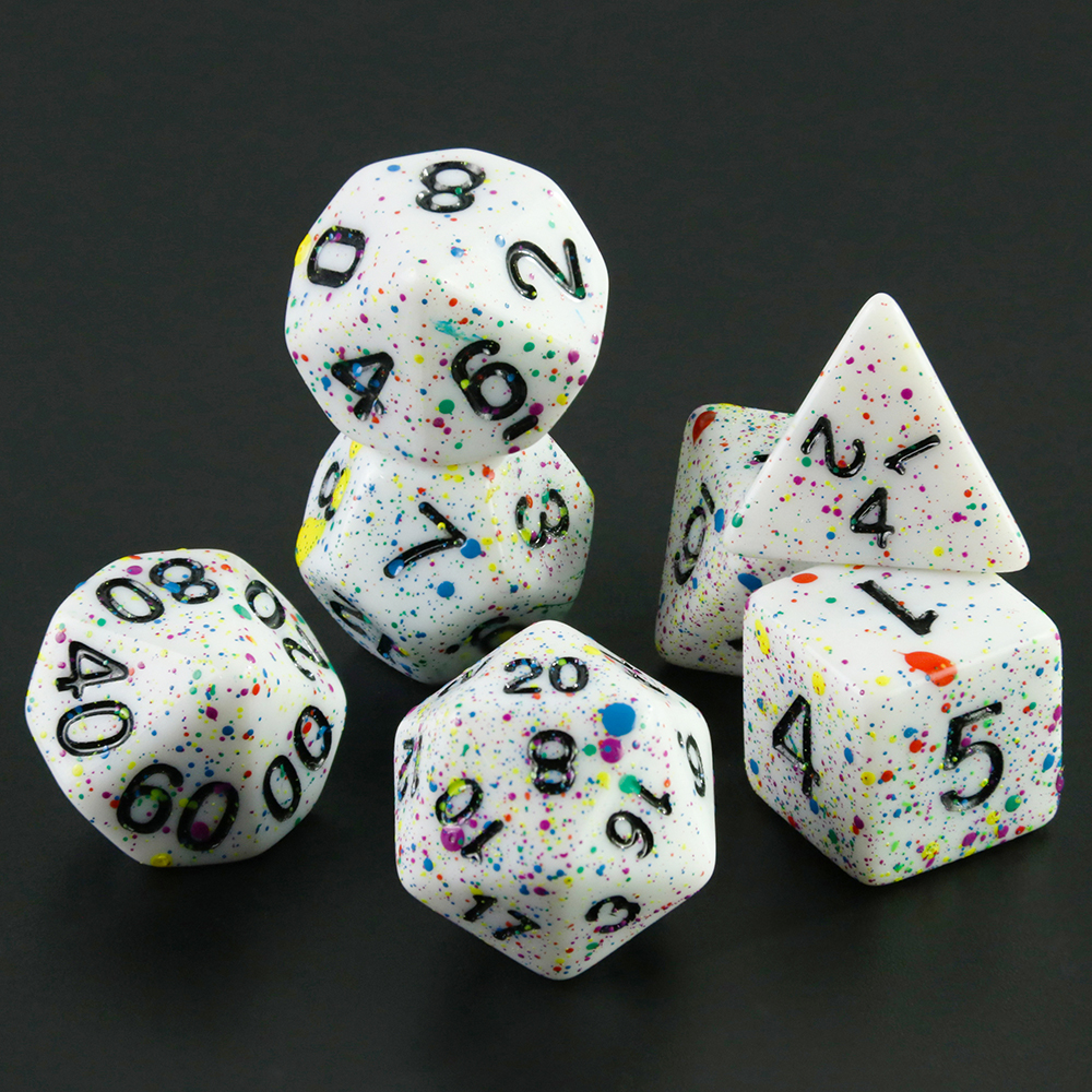 Acessórios para jogos de tabuleiro, cubos, dados acrílicos de alta qualidade, efeito sanguíneo exclusivo, mistura de cores, para entretenimento, jogos de mesa
