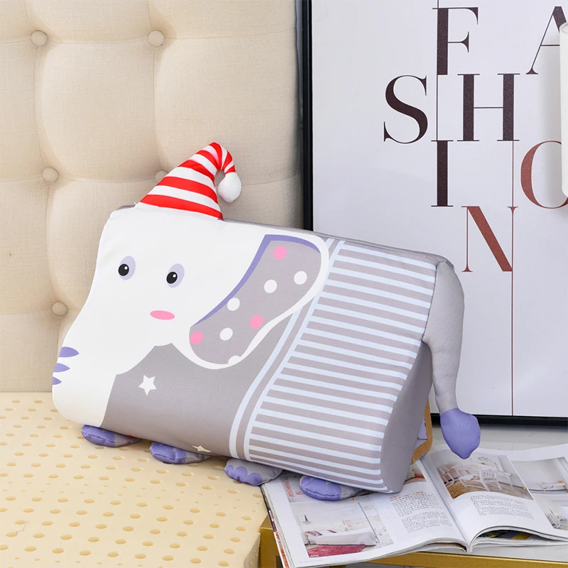 Almohada de espuma viscoelástica para niños pequeños con relleno de fibra, almohada suave de rebote lento para bebés, almohada pequeña transpirable para el cuello, almohadas de dibujos animados lavables