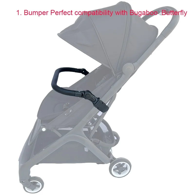 Accesorios para cochecito de bebé, barra de parachoques, mango de reposabrazos, barra transversal Compatible con cochecito Bugaboo Butterfly
