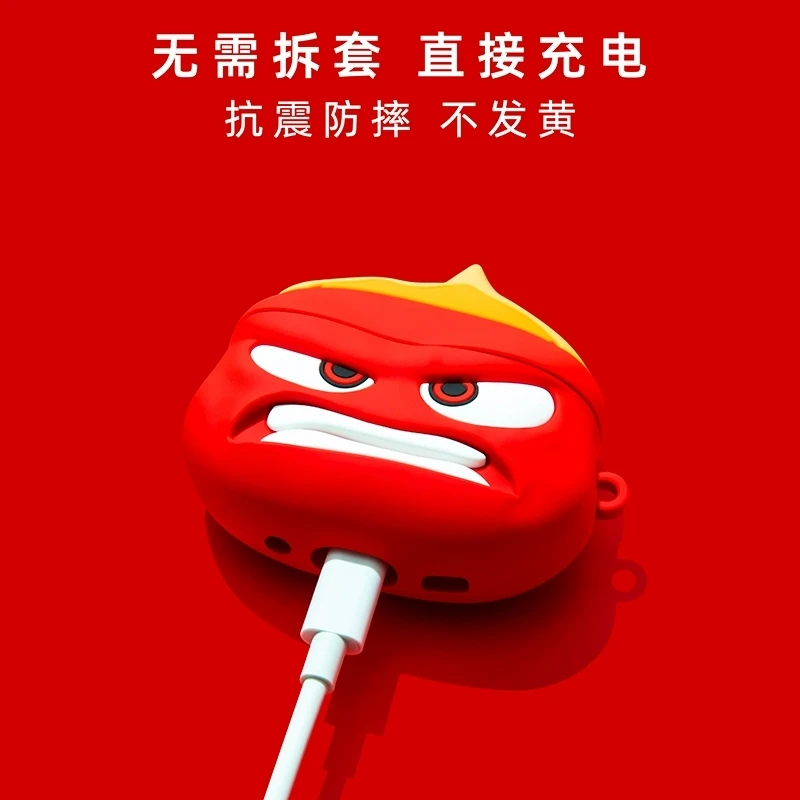 Para Airpods 1 2 3 4 Pro Pro 2 Inside Out Anger funda de silicona para auriculares accesorios cubierta